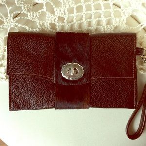 Handmade Brown Genuine Leather Cowgirl Clutch
